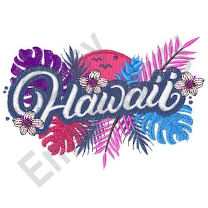 Hawaii - Machine Embroidery Design