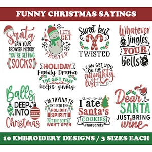 Funny Christmas (10 Designs) - Machine Embroidery Designs Bundle