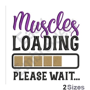 Loading Muscles, Workout - Machine Embroidery Design - 2 Sizes