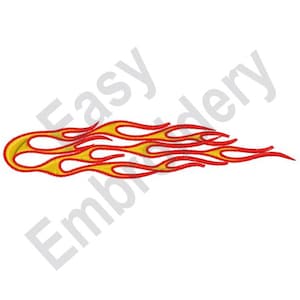 May include: Red and yellow flames in a stylised design. This is a digital embroidery design.