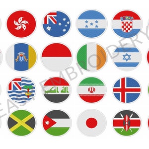 Flags Embroidery Designs Set - 254 Flag Embroidery Designs Bundle - Etsy