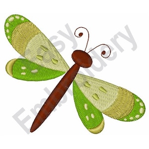 Green Dragonfly - Machine Embroidery Design