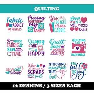 Quilting är lycka (12 designer) - Maskinbroderipaket