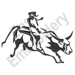 Bull Rider - Machine Embroidery Design