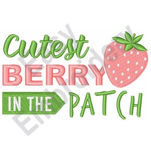 Cutest Berry - Machine Embroidery Design