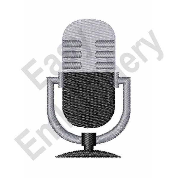 Microphone - Machine Embroidery Design