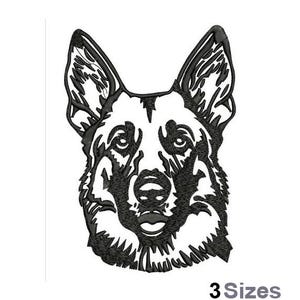 German Shepherd - Machine Embroidery Design - 3 Sizes