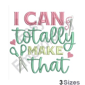 Puedo hacer eso - Diseño de bordado a máquina