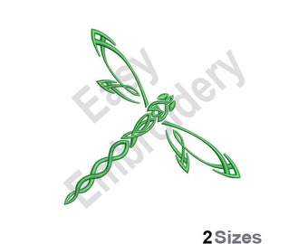 Decorative Dragonfly Outline - Machine Embroidery Design