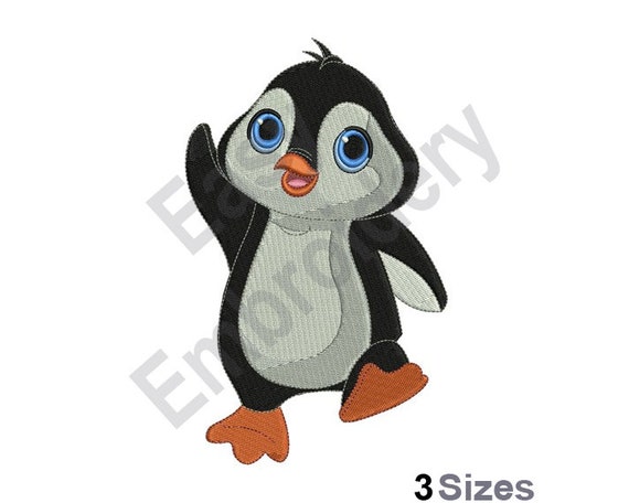 T-pose Penguin Embroidery File 4x4 Hoop Penguin Animal 