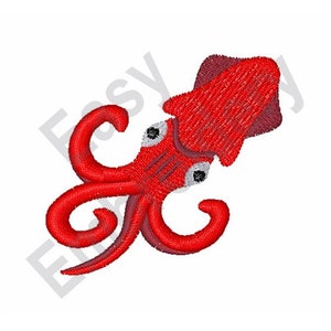 Squid - Machine Embroidery Design