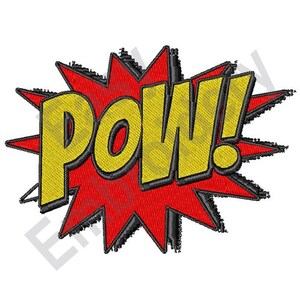 Pow! - Disegno di ricamo a macchina