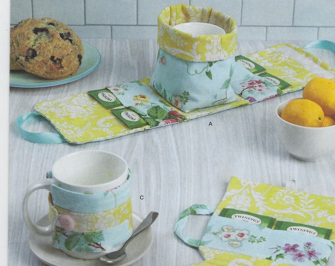 S9511 Simplicity Tea Time Accessories Mug Case, Tea Bag Case, Mug Cozy