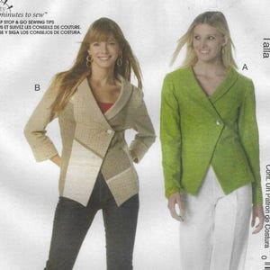 M6293 McCall - Misses Princess Seam Jackets has belts and cuffs and shaped hemline - uncut sewing pattern - sz Miss (8-20)