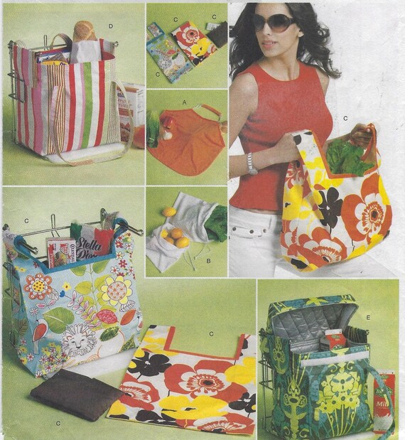B5338 Butterick - Bags and Totes - 5 styles to sew and a nice hot or cold quilted lining (thermal) Bag - uncut sewing pattern - OSZ