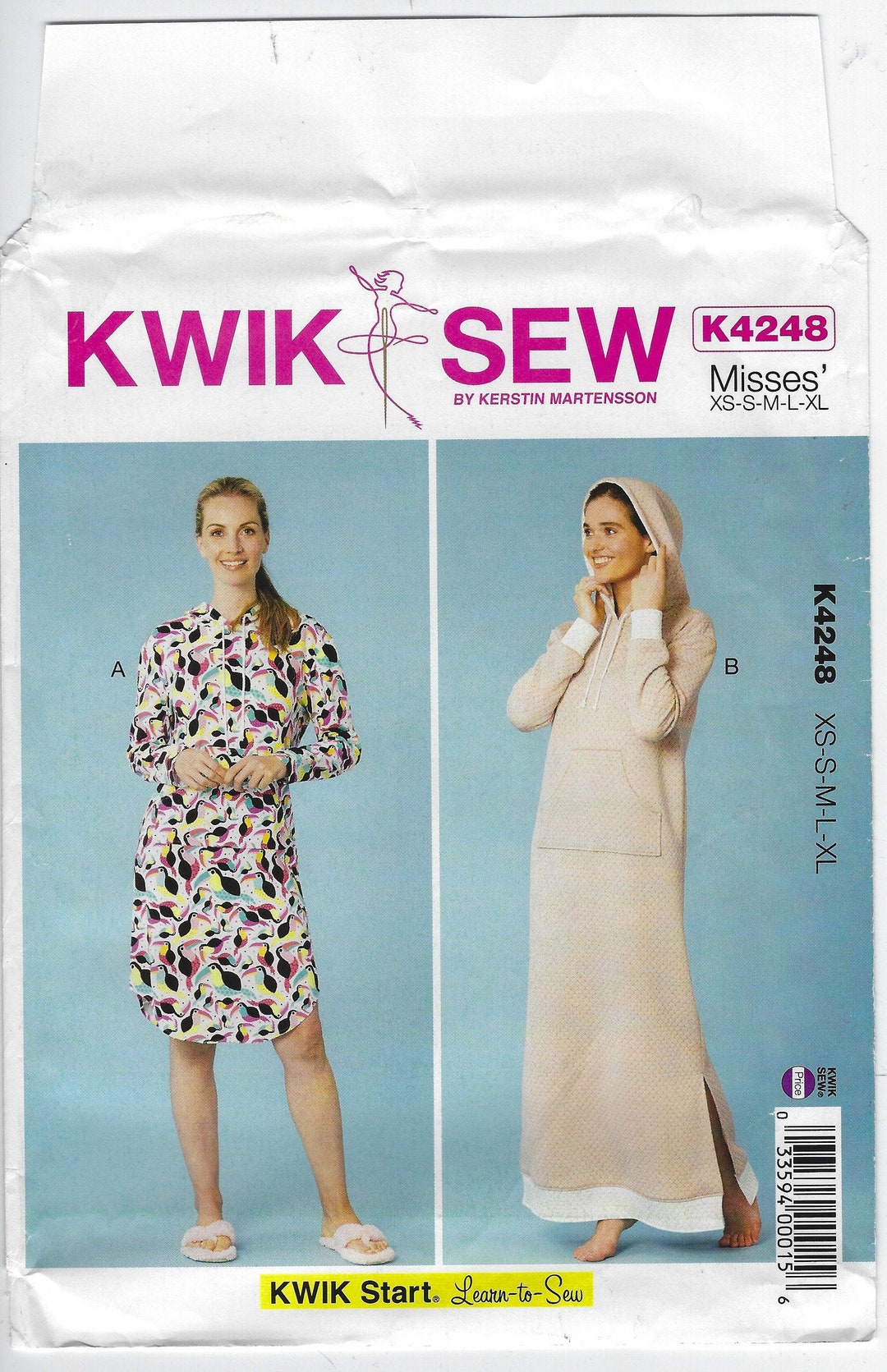K4248 Kwik Sew Misses Drawstring Hoodie Loungewear - Etsy