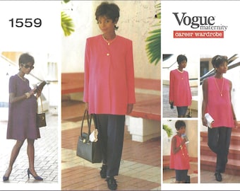 1559 Vogue Career Wardrobe Maternity - Misses Maternity Coordinates: Jacket, Dress, Tunic, Skirt & Pants - uncut sewing pattern - sz (6-10)