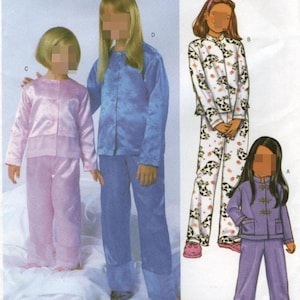 4014 Butterick - Girls sleepwear: Loose-fit top has frogs or button closures, side slits & long sleeves - uncut sewing pattern - sz 12-14