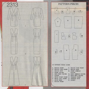 2313 Style Patterns - Misses Surplice, Wrap Over Dress and Pinafore and ...