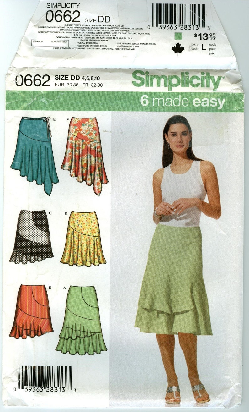 5005 / 0662 Simplicity 6 Made Easy Misses Skirts With | Etsy