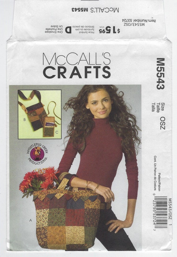 M5543 Mccall's Crafts 3 Different Size Lined Bags Made - Etsy