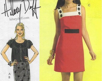 M5581 McCall's - Misses Cropped Jacket with yoke and tie closure, Dress with square neckline & Belt - uncut sewing pattern - sz AX5(4-12)