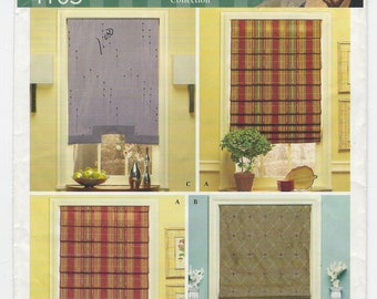 Sewing Pattern for Window Valances and Curtain Panels, Mccall's Pattern  M4408, Sew Designer Look Window Treatments for Your Home, Home Decor 