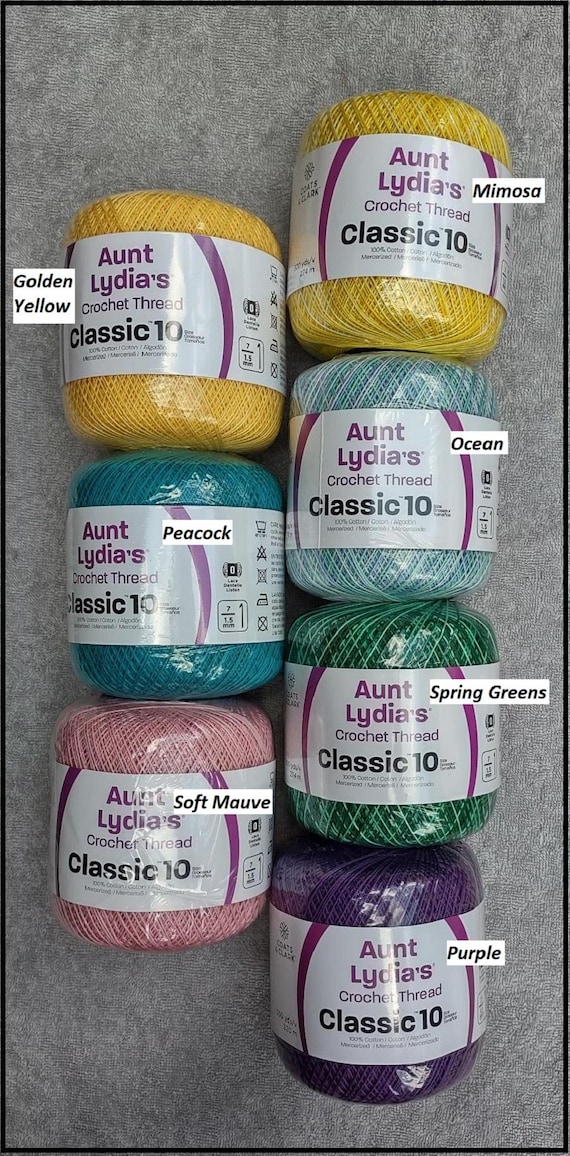 You Choose: Aunt Lydia's Classic 10 Crochet Thread - Sold