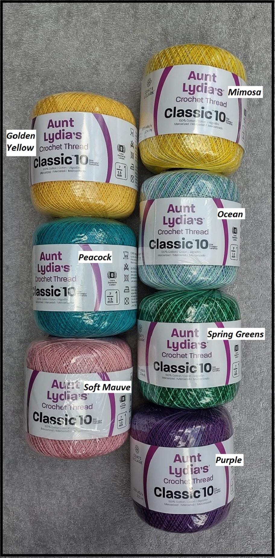 You Choose: Aunt Lydia's Classic 10 Crochet Thread - Sold