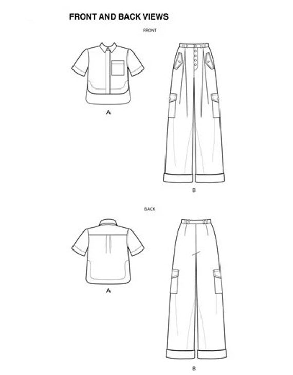 S8889 Simplicity Mimi G Style - Misses' Shirt & Wide Leg Pants