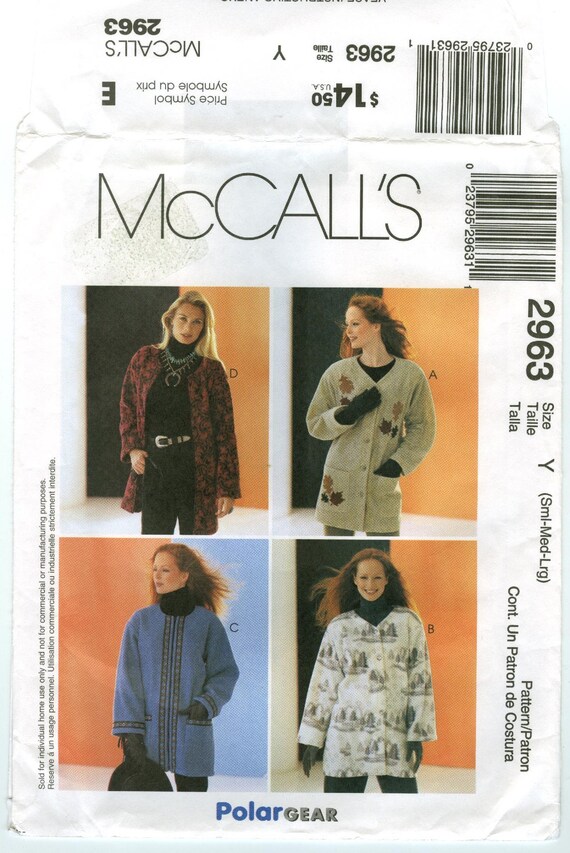 McCalls Sewing Pattern # 6681 Misses Jumper w// Neckline Variations Choose Size