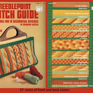 You Choose - Leisure Arts Learn Needle arts Pattern Leaflets:  27 Stitch Guide, 28 Needlepoint Basics, 68 Borders, 88 NP Stitches on Fabric