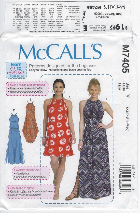 M7405 Mccall's Learn to Sew Misses Gathered Neckline | Etsy