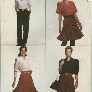 6168 McCall&#39;s - Misses 8 (Eight) Gored Skirt in 2 lengths and Pants or Shorts with pleats & darts - uncut sewing pattern - sz B (8-10-12)