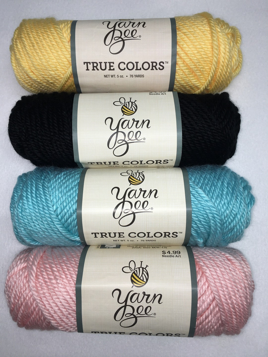 Yarn Bee True Colors Article 22 100 Acrylic 5oz 76 Yds Each Skein