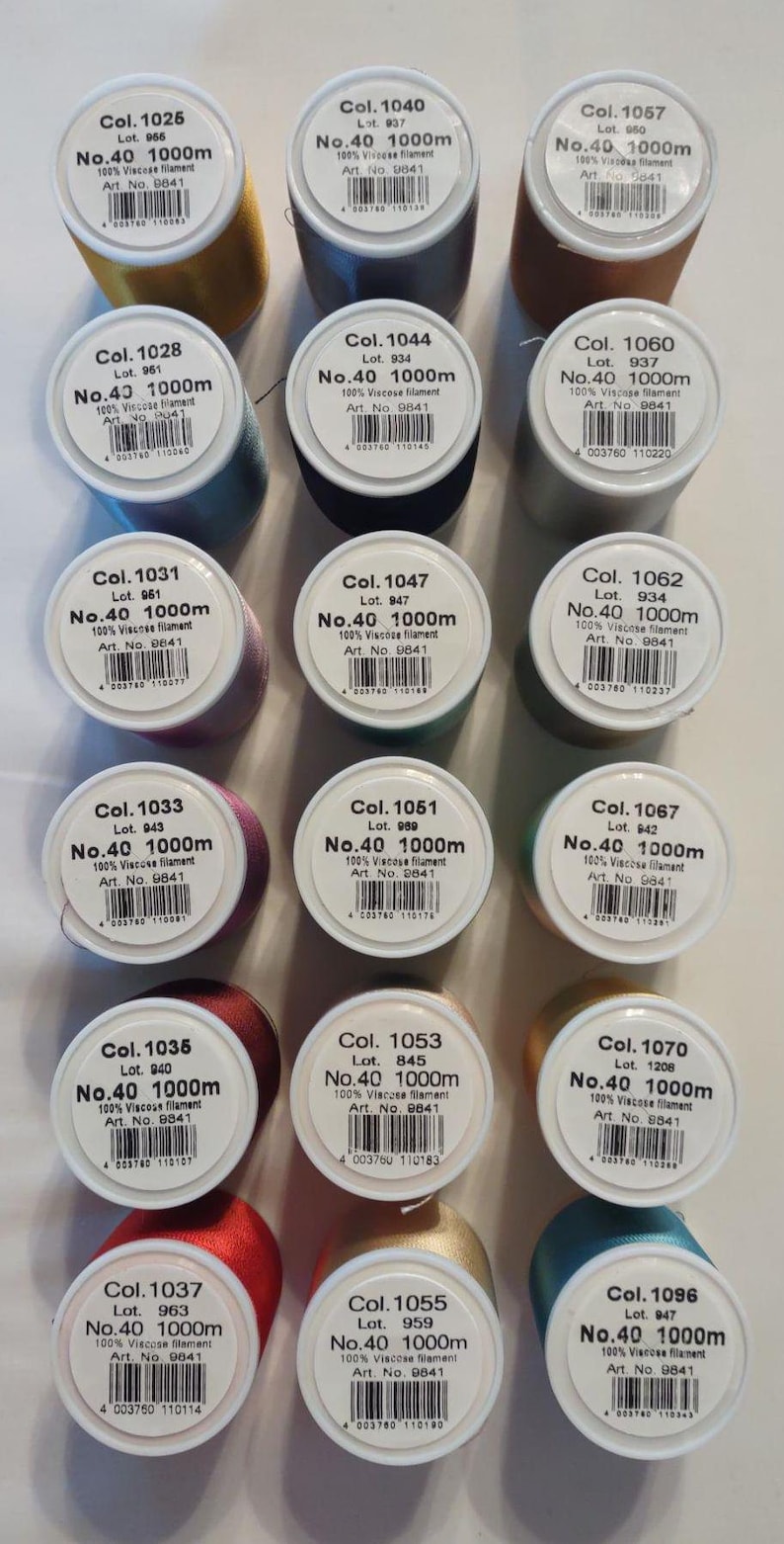 Thread Color 1096 You Choose Color & Qty: Madeira Rayon Thread - No. 40, 1000m, Art No ...