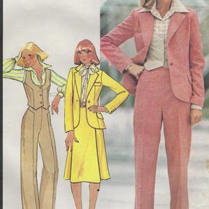 5500 McCall&#39;s - Misses Suit coordinates: Unlined Jacket, Scoop Neck Vest, Skirt and Pants - uncut sewing pattern - size 10 - Vintage 1977