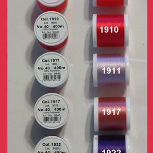 You Choose Color & Qty: Madeira Polyneon Embroidery Thread - No. 40, 400m,  art 9845 Spool  find (1900 - 1990)