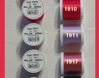 You Choose Color & Qty: Madeira Polyneon Embroidery Thread - No. 40, 400m,  art 9845 Spool  find (1900 - 1990)