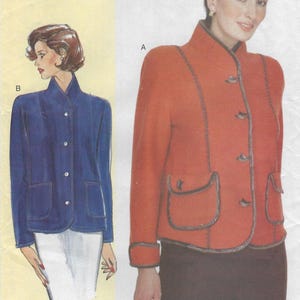 7183 Today's Fit Vogue - Misses Jacket with collar, princess seams and pockets - uncut sewing pattern - sz (A-B-C)