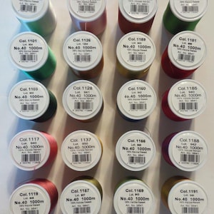 You Choose Color & Qty: Madeira Rayon Thread - No. 40, 1000m,  art no. 9841  find (1100 - 1191)
