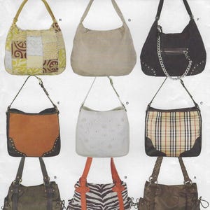 3828 Simplicity - Donna Lang designer accessories - Handbags in 3 styles: Lined Bags, Handbags, Purses - new sewing pattern - one size