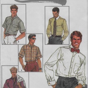 May include: An illustration of men's shirts from the "Connoisseur" collection. The shirts are in various styles and colors, including a white dress shirt with a bow tie, a plaid short-sleeve shirt, and a solid-colored short-sleeve shirt.