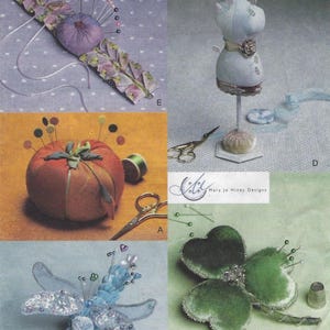 V9179 Vogue Craft - Pincushions: Classic Tomato, Dragonfly, Wristband, Shamrock and Mannequin Torso - uncut sewing pattern - OSZ