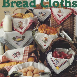 You Choose: Leisure Arts Bread Cloth Cross Stitch Leaflets- 389 Bread Cloths, 598 Southern, 2929 easy 36 Bread Cloths