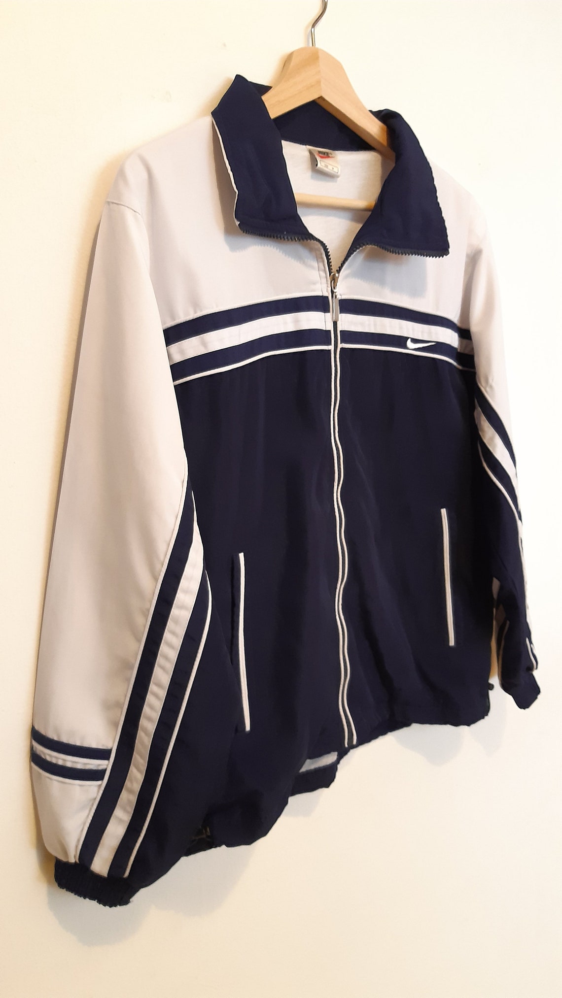 Blue White NIKE Vintage Sport Jacket size M | Etsy