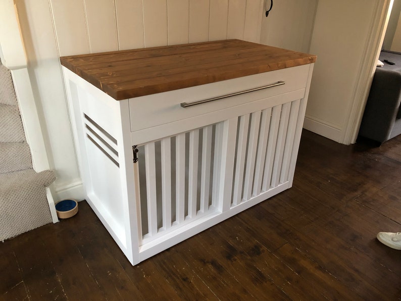 Lilly wood dog crate/ bespoke wooden crate Etsy