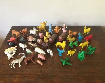 tiny plastic animals