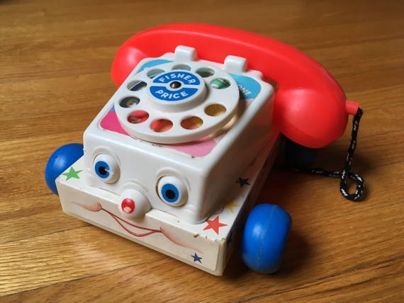 Fisher Price Telephone, Retro Toy, Rotary Phone, Vintage Toys '80s