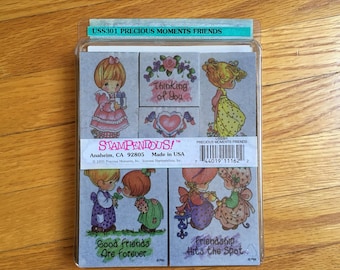 Precious Moments Friends stamp set. 1995. 90s, stationary, stamps, crafting, friendship